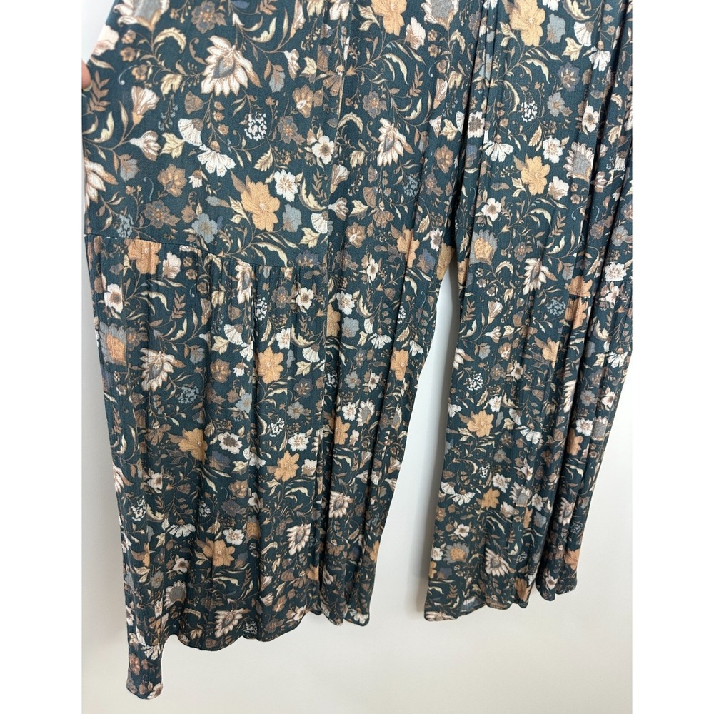 Easel Wide Leg Ruffle Pull On Elastic Waist Pant Floral Small Boho Beachy Resort - Picture 16 of 16